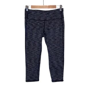 Athleta Black & Gray Performance Knickers Capri Leggings Pants Size Small